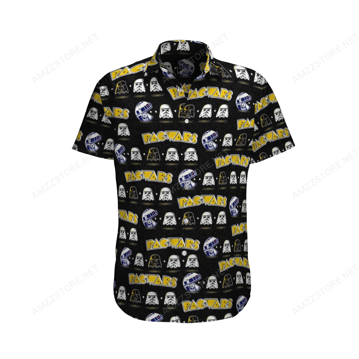 Pacman Star Wars Nes Game Hawaiian Shirt Tropical Aloha Button Up