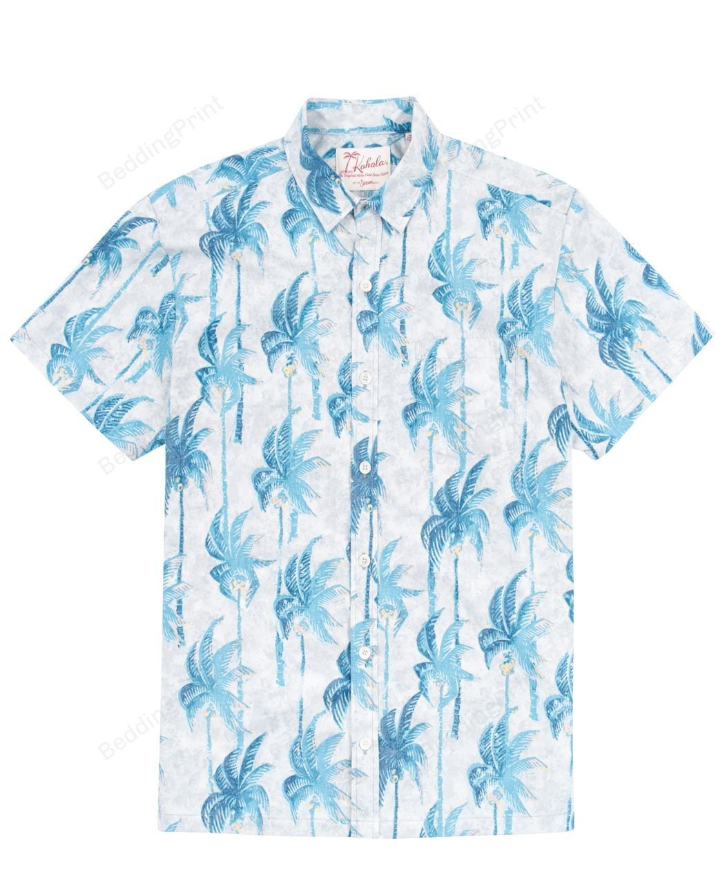Palm Lines Hawaiian Shirt Tropical Aloha Button Up