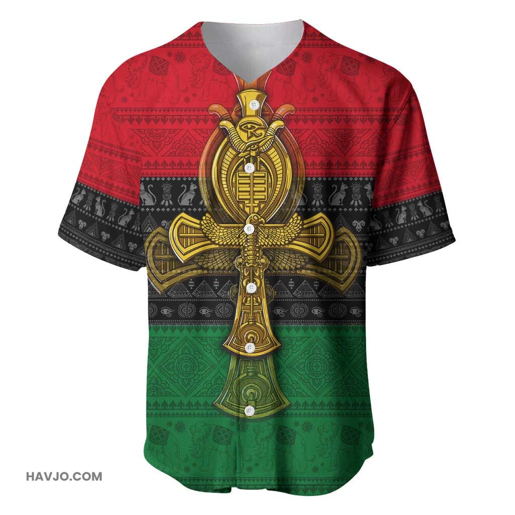 Pan-African Ankh Baseball Jersey