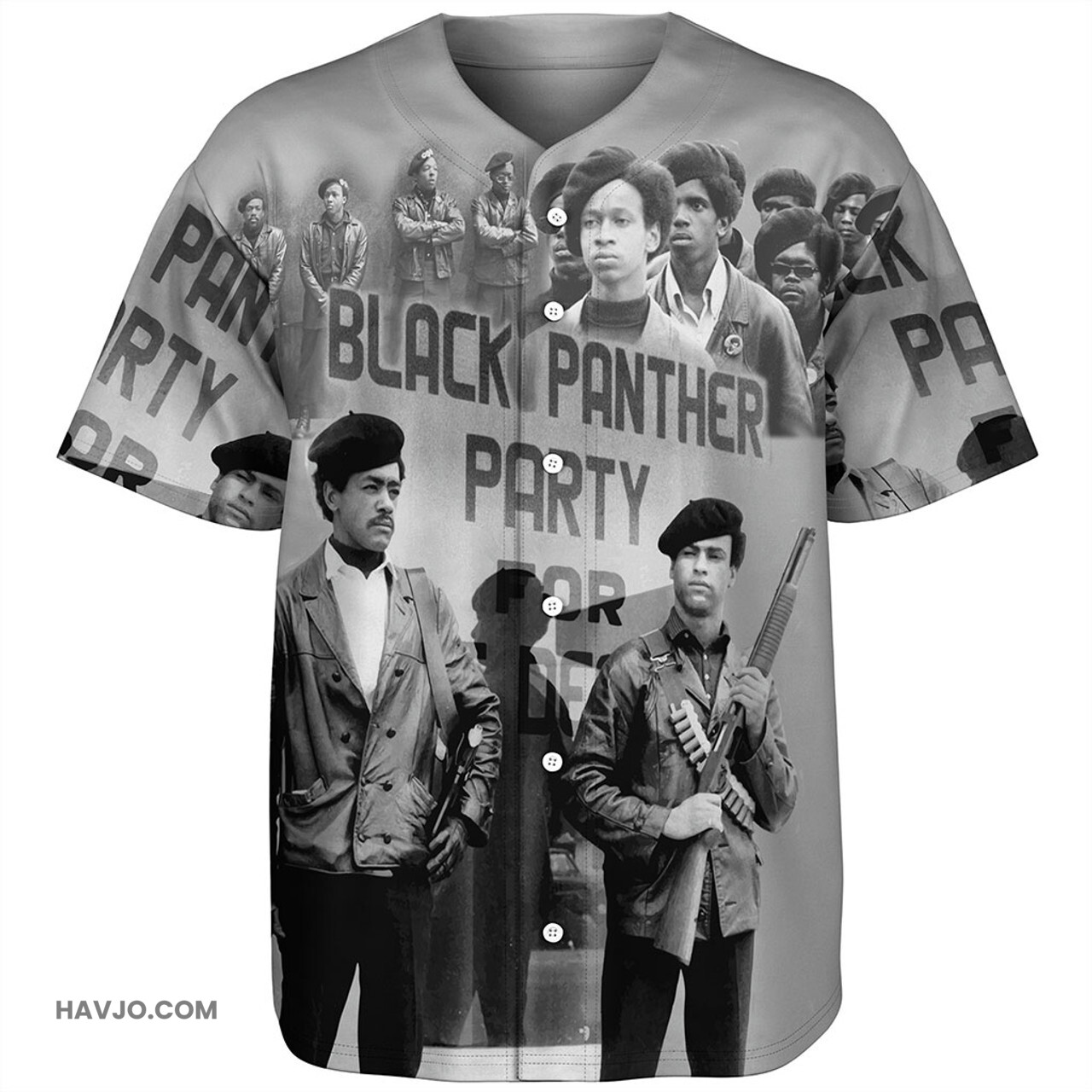 Pan-African Black Panther Bobby And Huey History Baseball Jersey