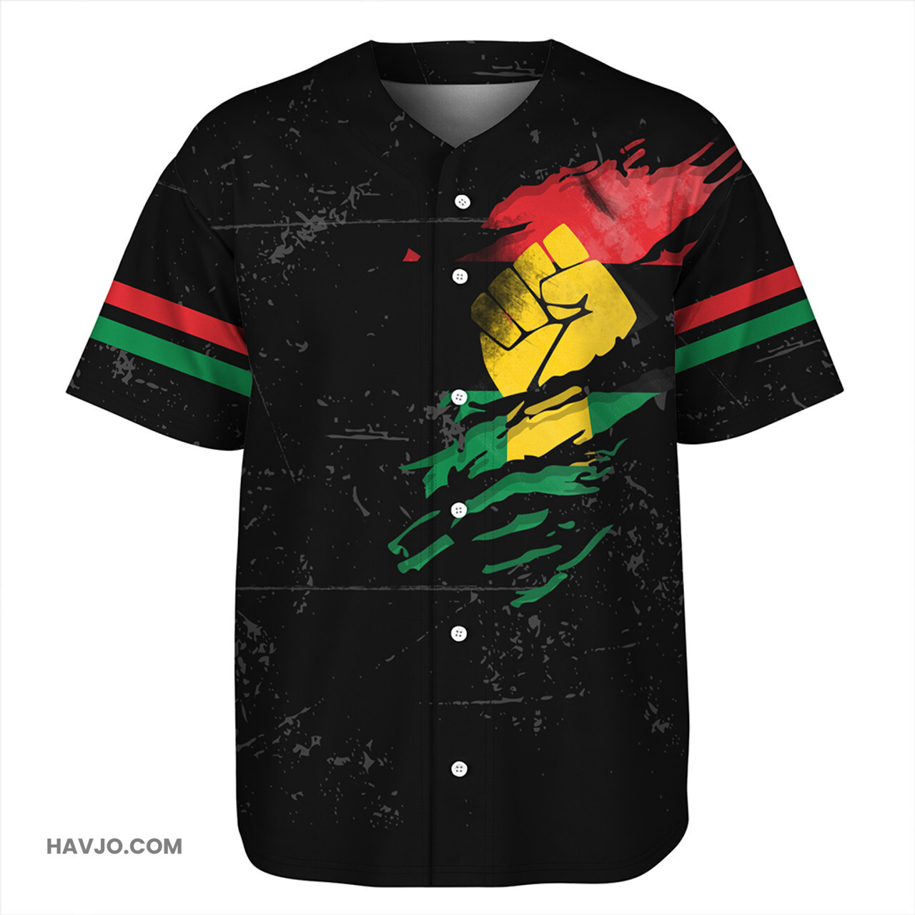 Pan-African Black Power Flag Baseball Jersey