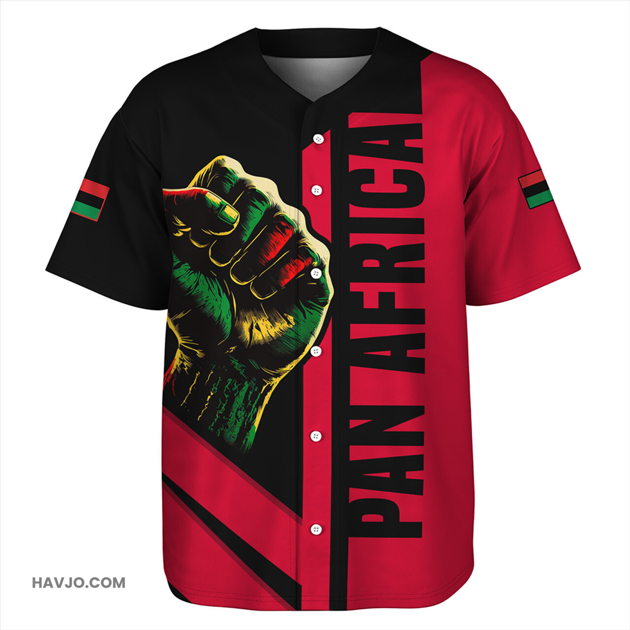 Pan-African Casual Style Baseball Jersey