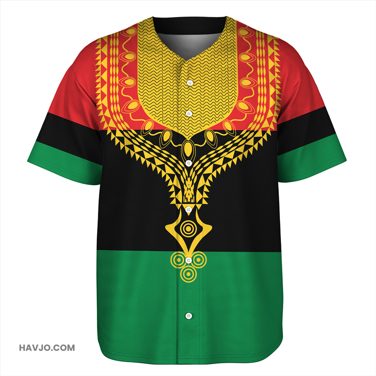 Pan-African Pan-African Dashiki Baseball Jersey