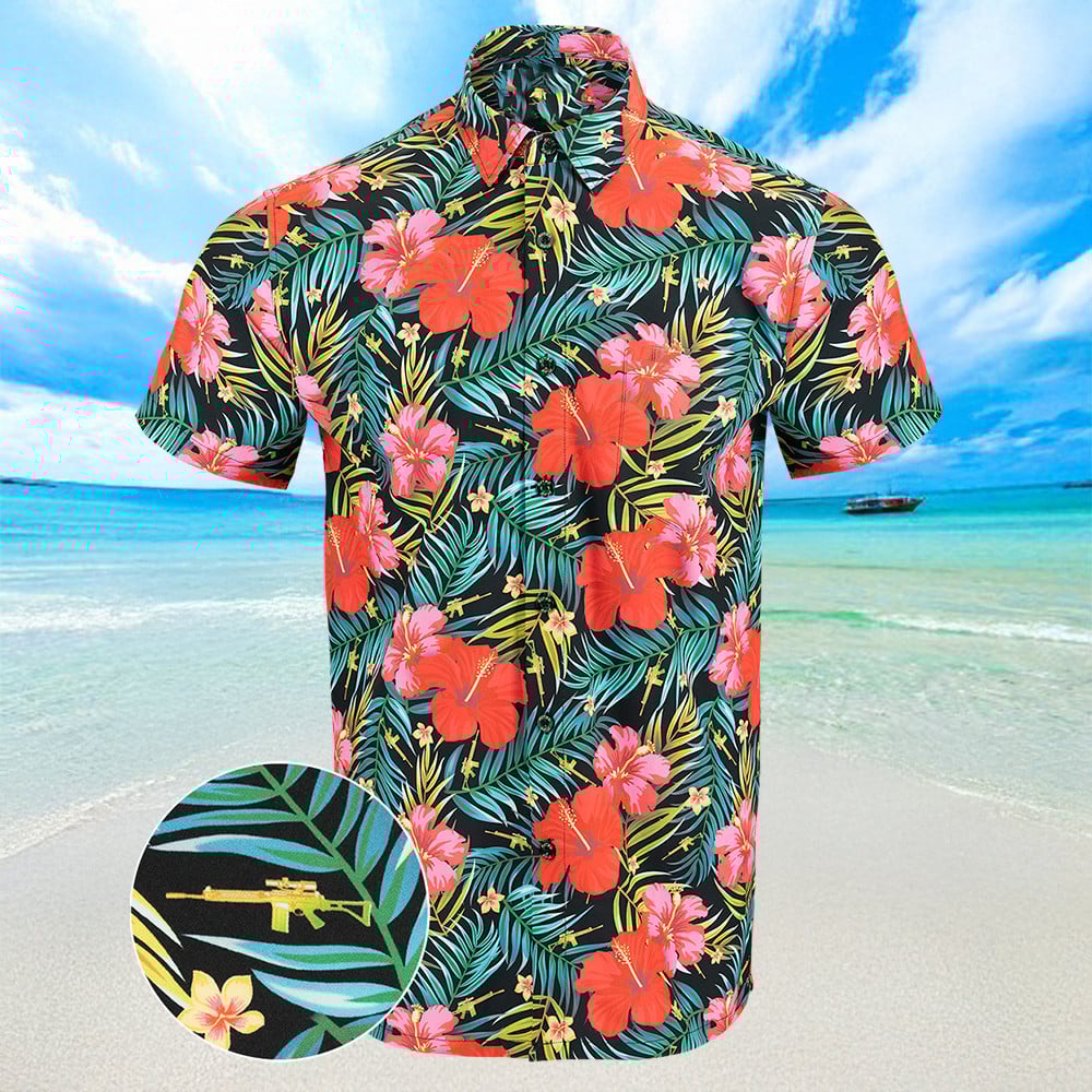 Paradise Hawaiian Shirt Summer Button Up Shirts Mens Gifts For Brother