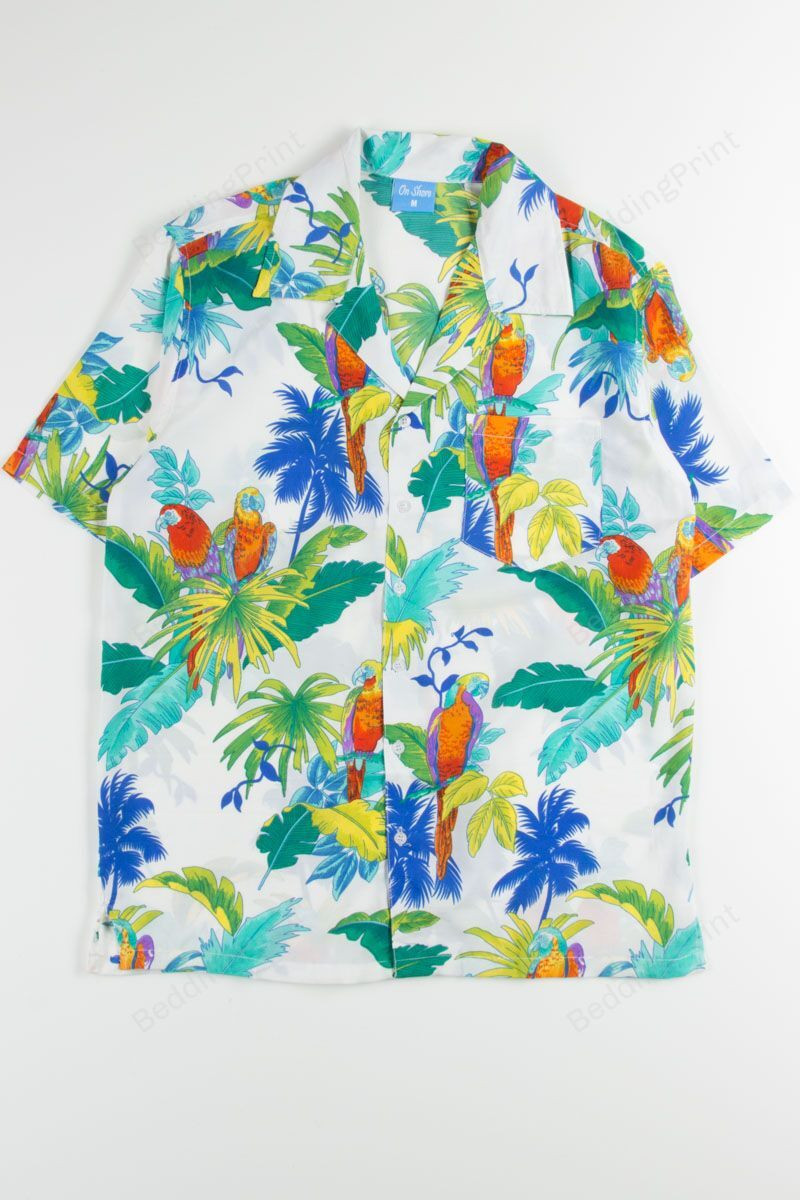 Parrot Tropical Hawaiian Shirt Tropical Aloha Button Up