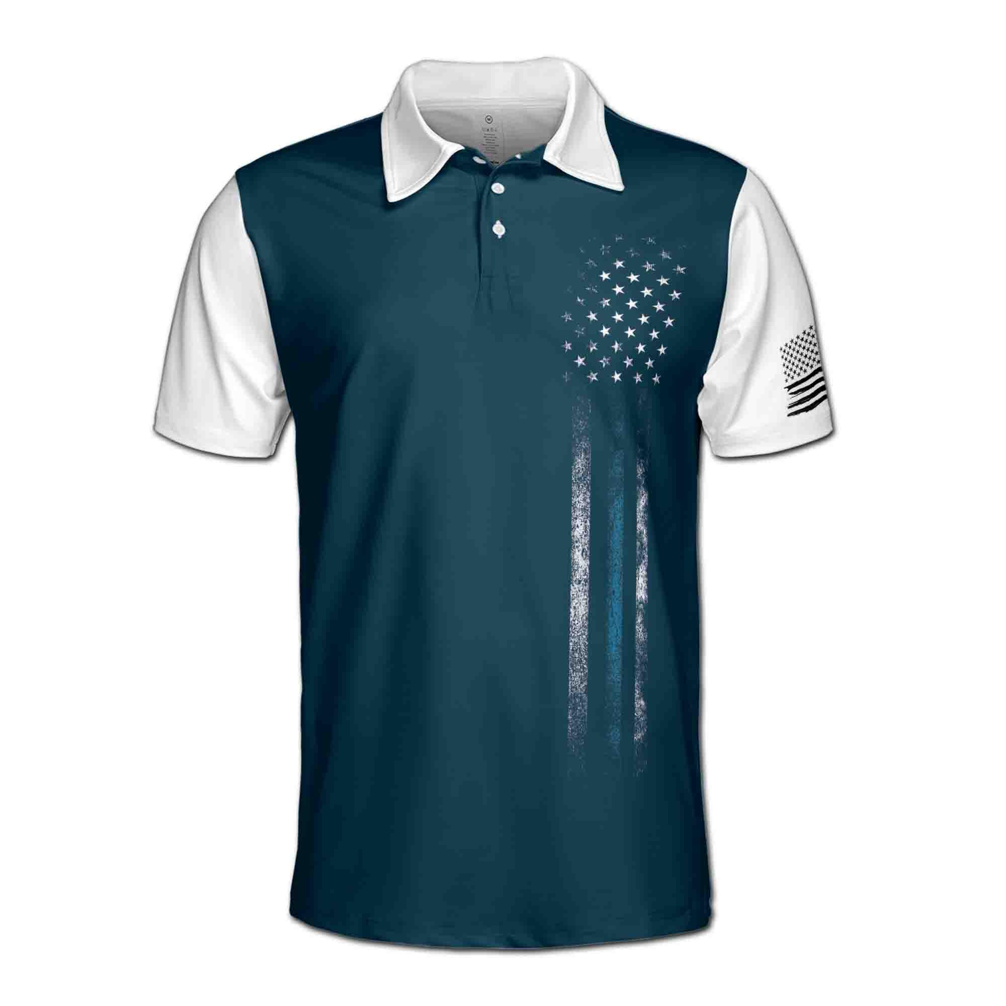 Alternative view of Patriotic America USA Lover Men's Polo Shirt