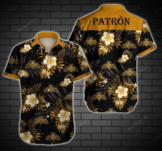 Patron Hawaiian Shirt Tropical Aloha Button Up