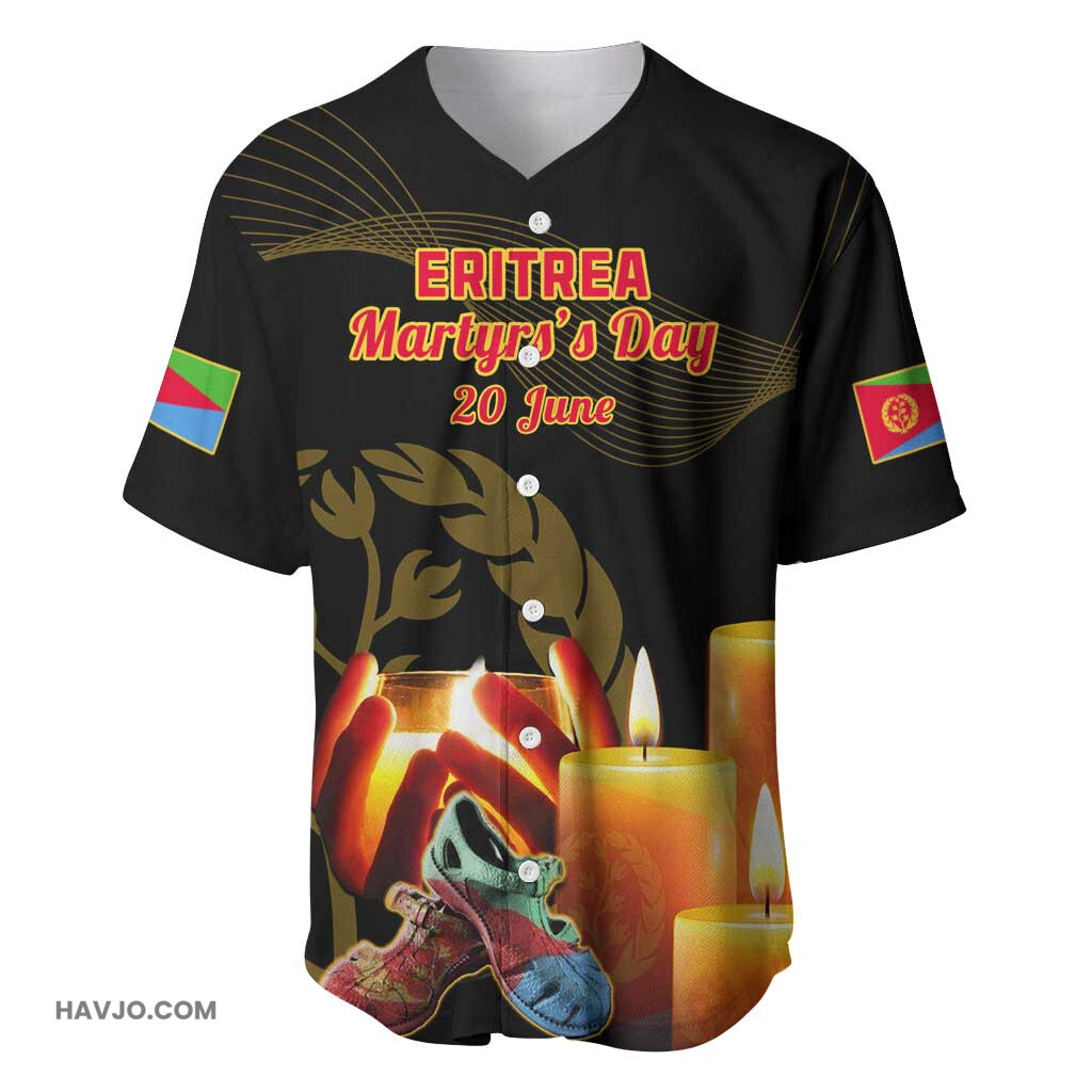 Personalised 20 June Eritrea Martyrs Day Glory To Our Martyrs Baseball Jersey