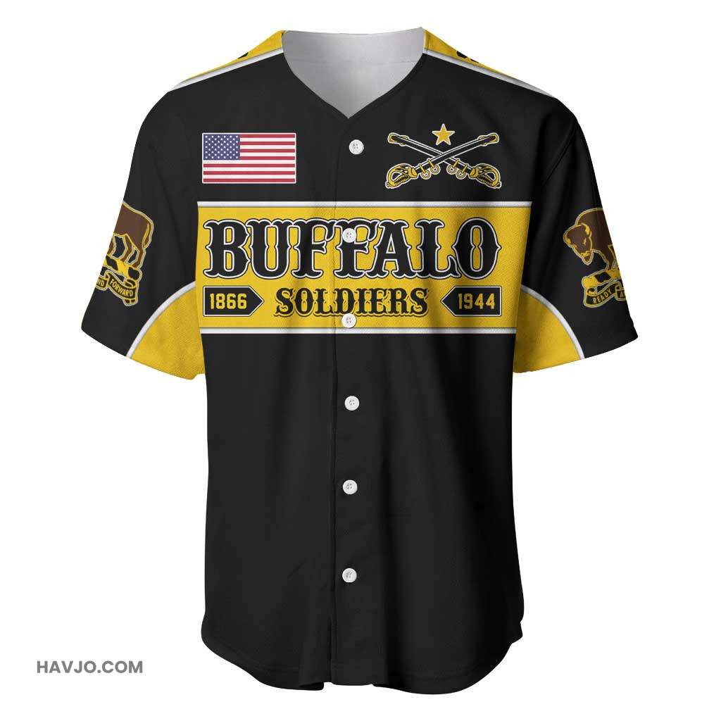 Personalised Buffalo Soldiers History of Heroes Baseball Jersey
