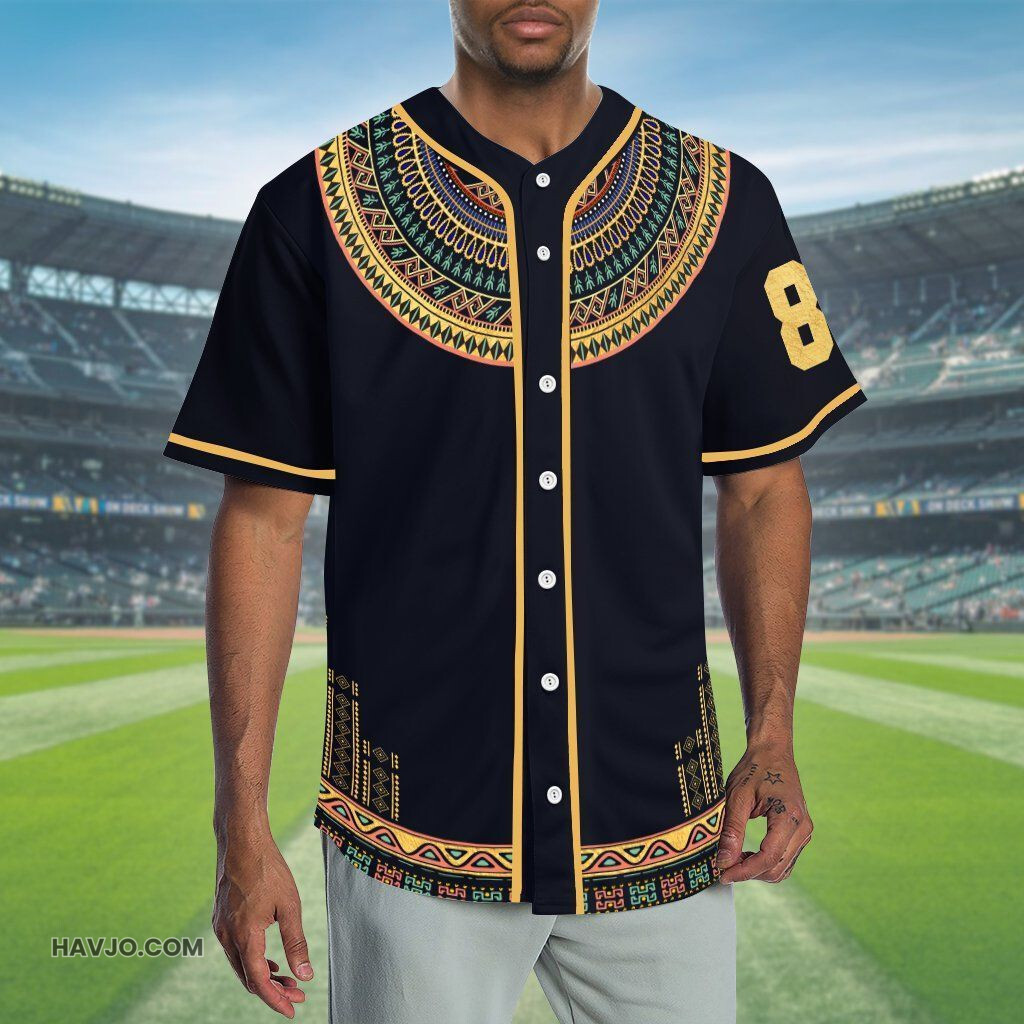 Personalised Dashiki Baseball Jersey
