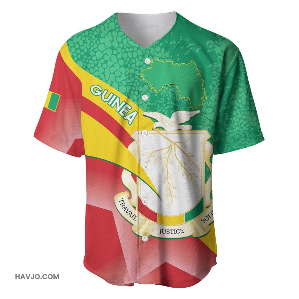 Personalised Guinea Independence Day Happy 2 October Guinee Coat Of Arms Baseball Jersey