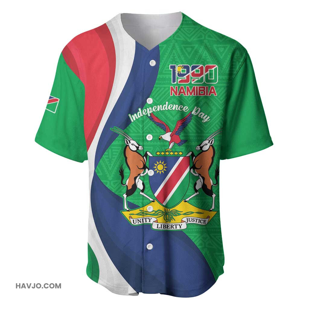 Personalised Namibia 35th Anniversary Independence Day Baseball Jersey