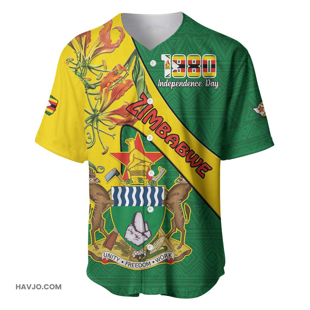 Personalised Proudly Zimbabwe Happy Independence Day Baseball Jersey
