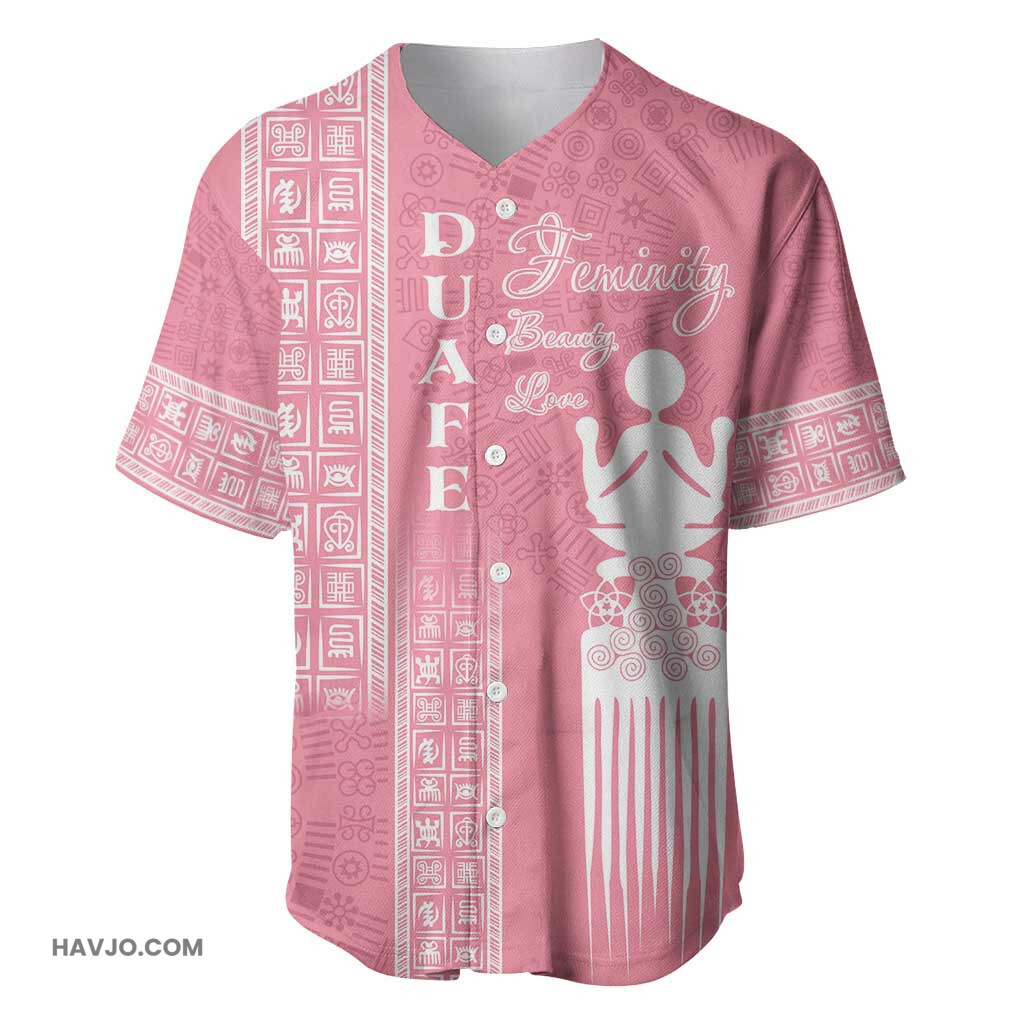 Personalized Adinkra Afro Akan Culture Duafe Women's Day Baseball Jersey