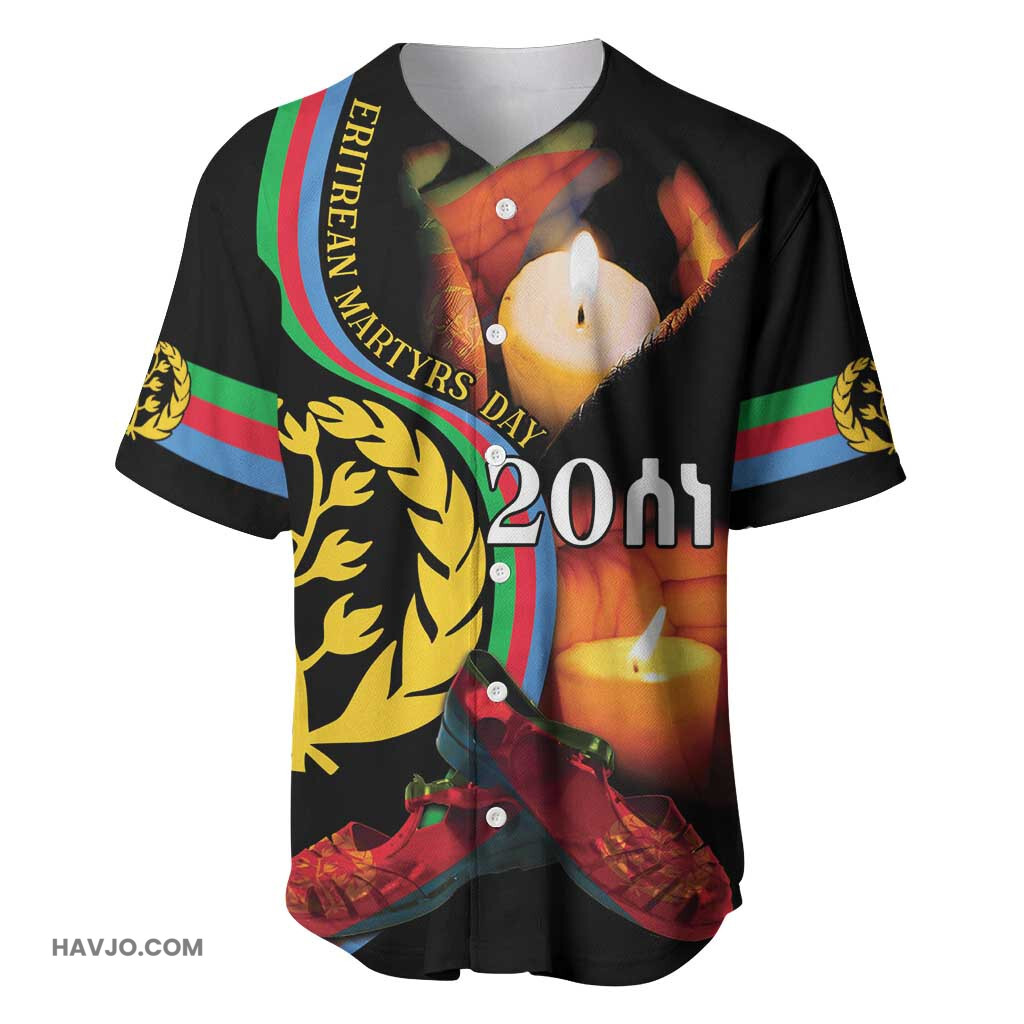 Personalized Afro Eritrea Maelti Siwuat Candle Vigil Glory To Our Martyrs Eritrea Baseball Jersey