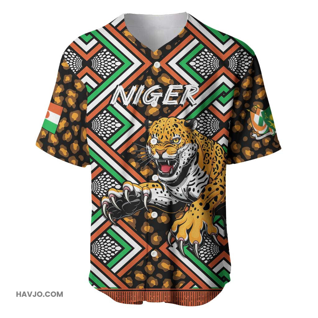 Personalized Afro Niger Leopard Ankara African Pattern Baseball Jersey