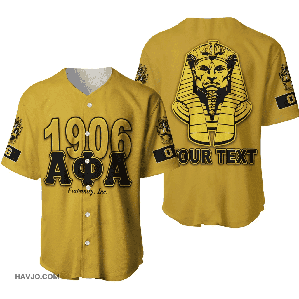 Personalized Alpha Phi Alpha 1906s Baseball Jersey