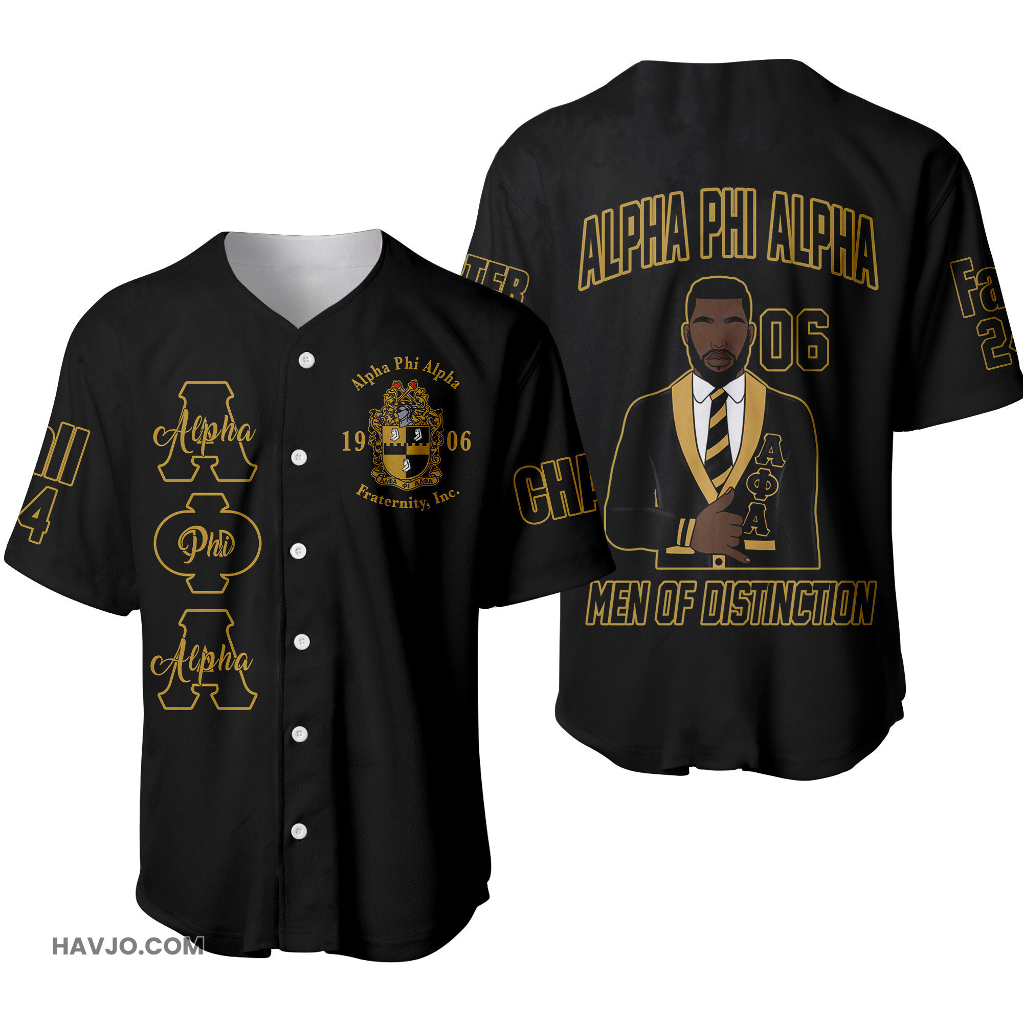 Personalized Alpha Phi Alpha Fraternity Baseball Jersey