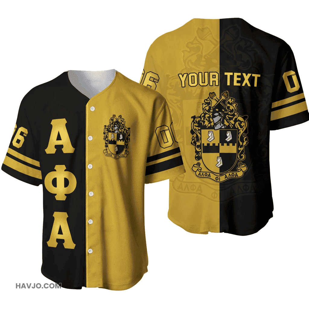 Personalized Alpha Phi Alpha Half Styles Baseball Jersey