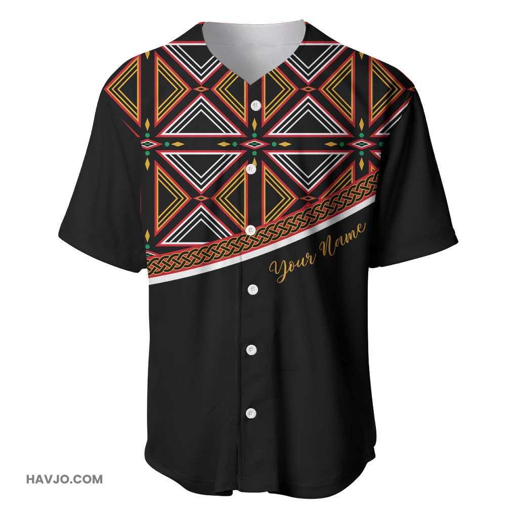 Personalized Bamenda African Atoghu Cameroon Print Baseball Jersey