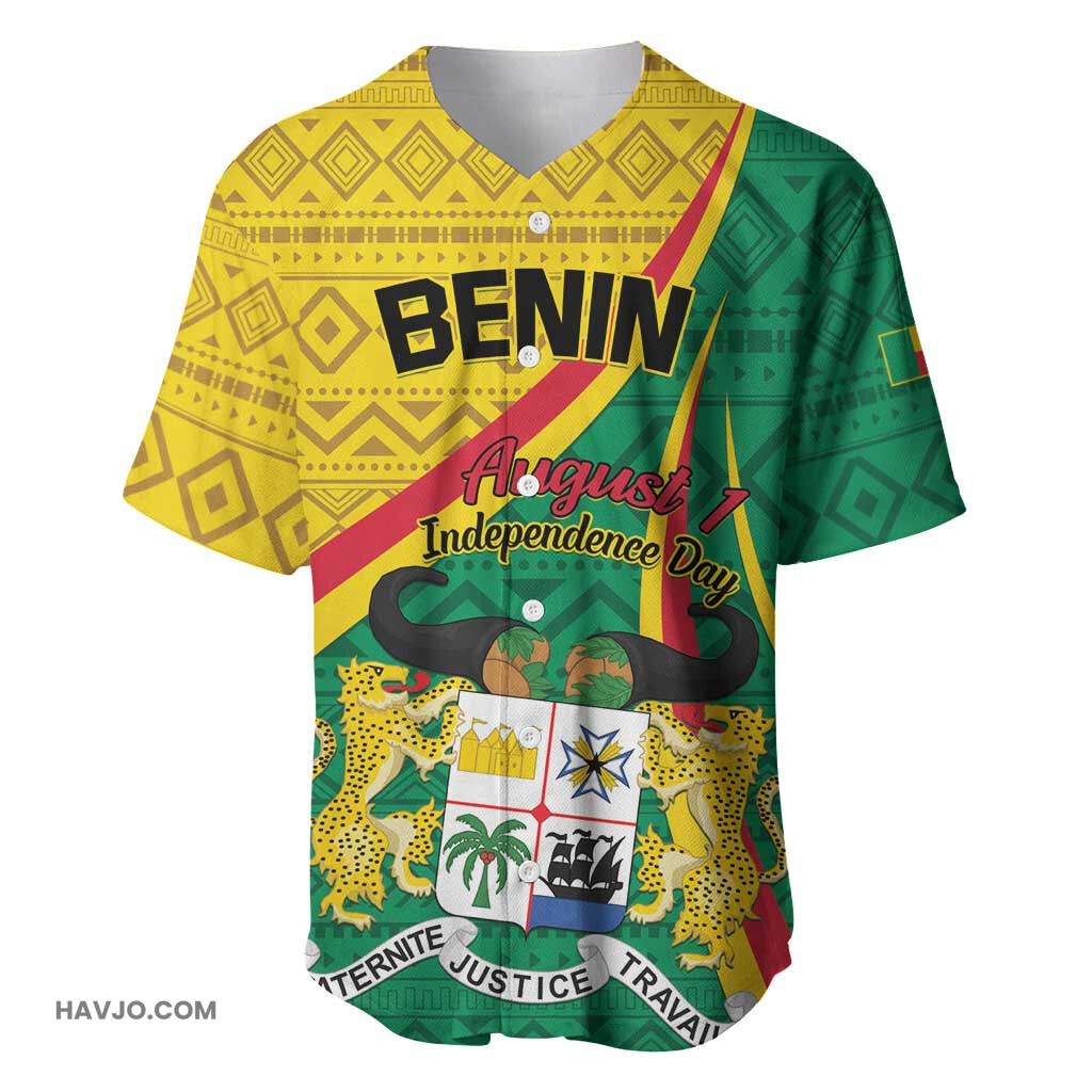 Personalized Benin Independence Day 1960 Fraternite Justice Travail Baseball Jersey