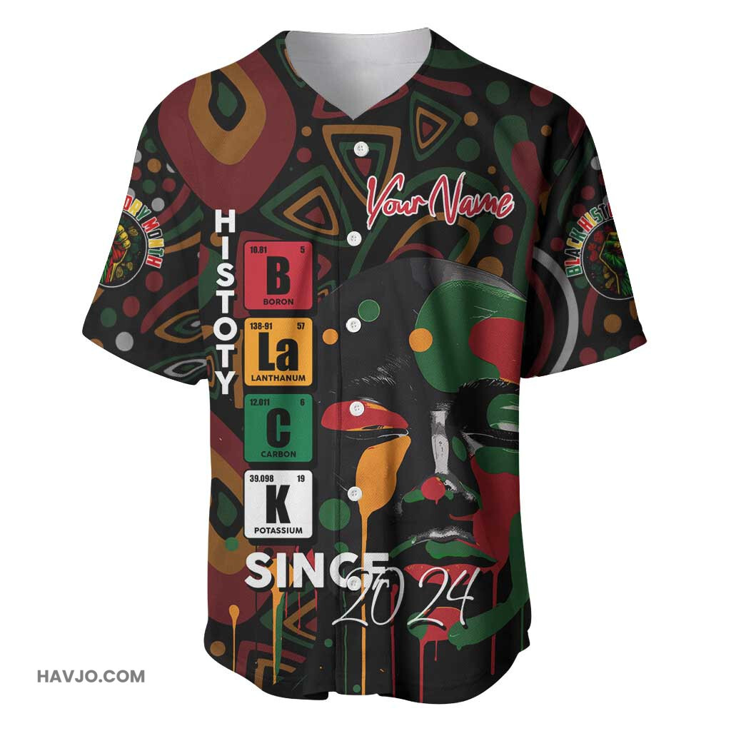 Personalized Black History Month Since 2024 Chemistry Style Baseball Jersey