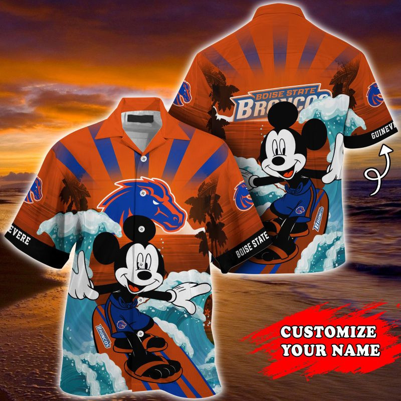 Personalized Boise State Broncos Ncaa Summer Hawaiian Shirt Tropical Aloha Button Up