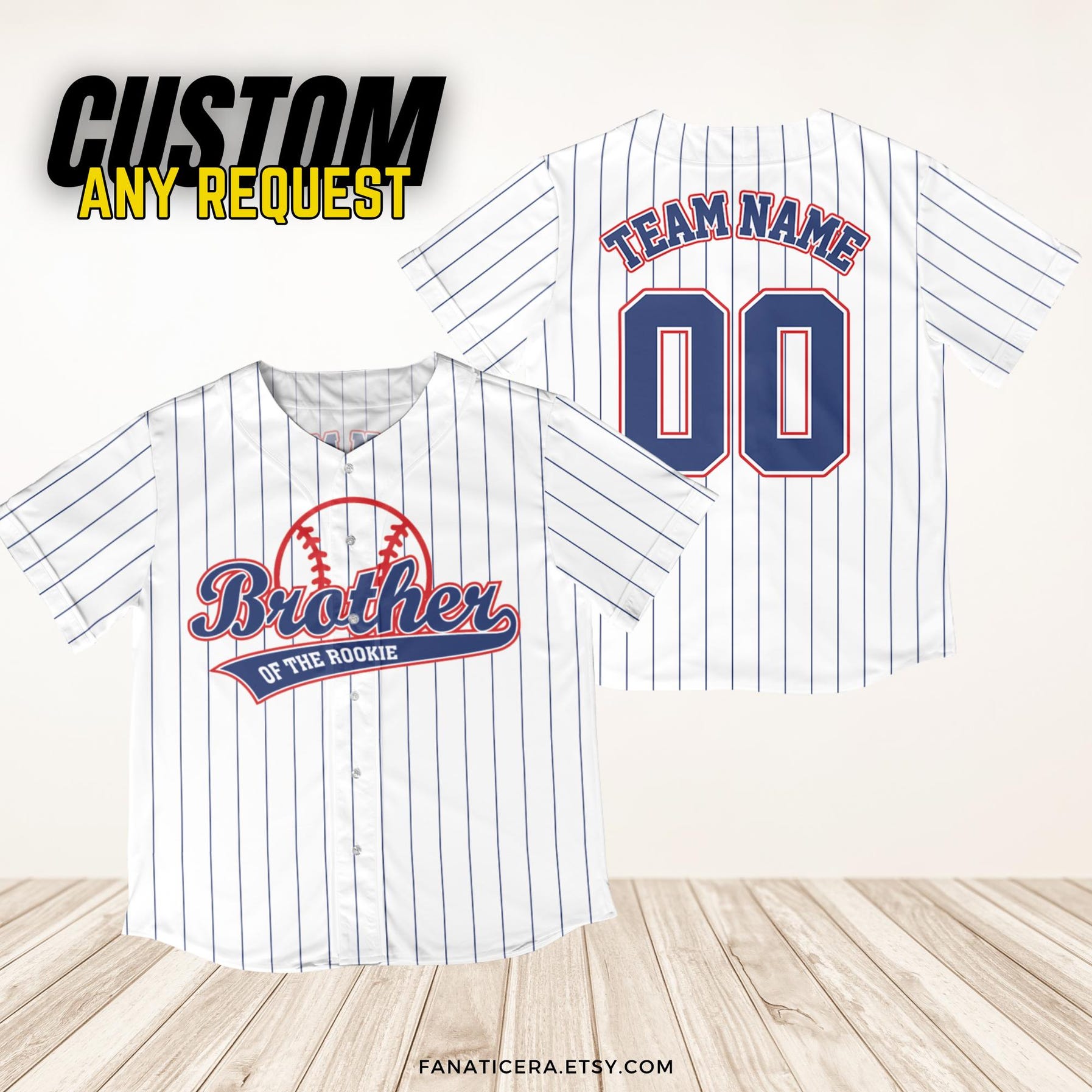 Personalized Brother Of The Year Baseball Jersey