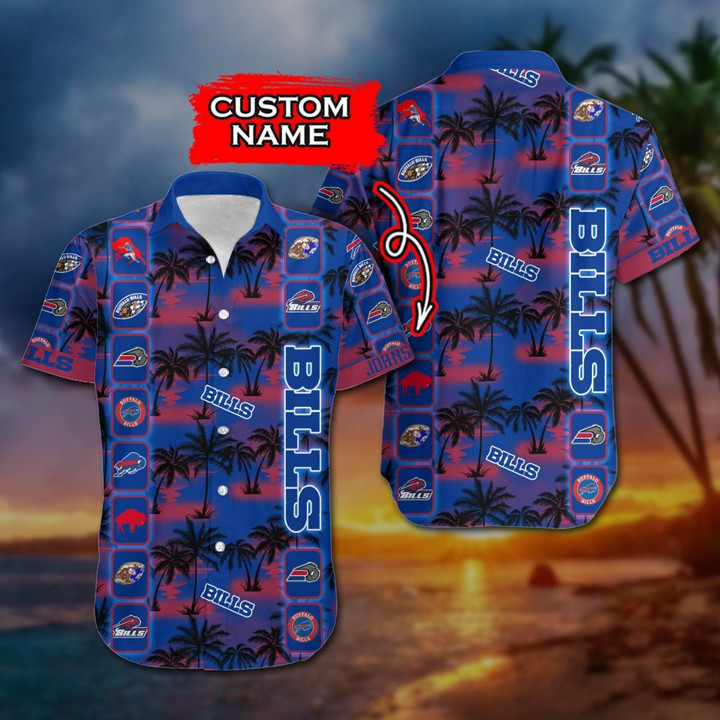 Personalized Buffalo Bills Hawaiian Shirt Tropical Aloha Button Up