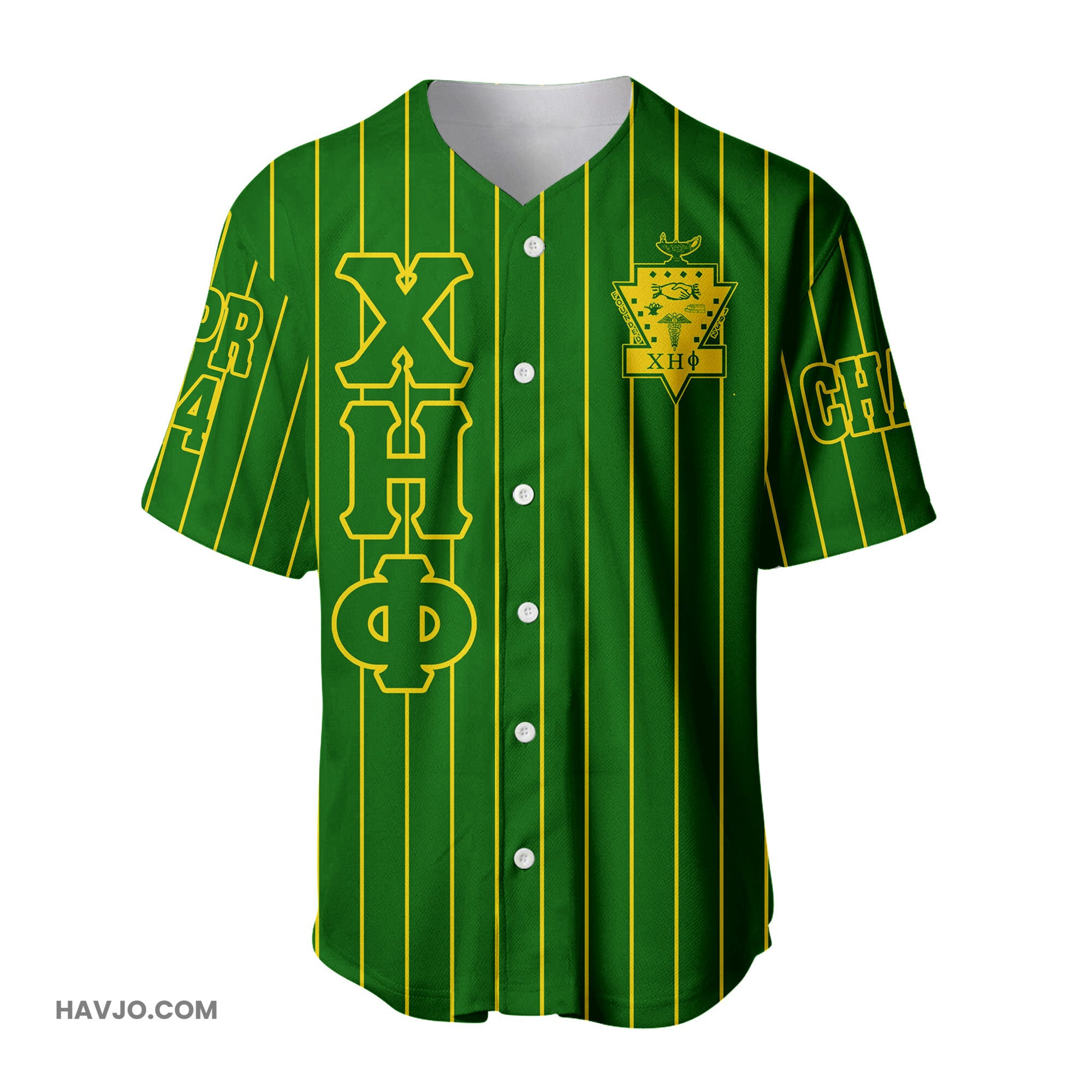 Personalized Chi Eta Phi Sorority Pin Striped Baseball Jersey