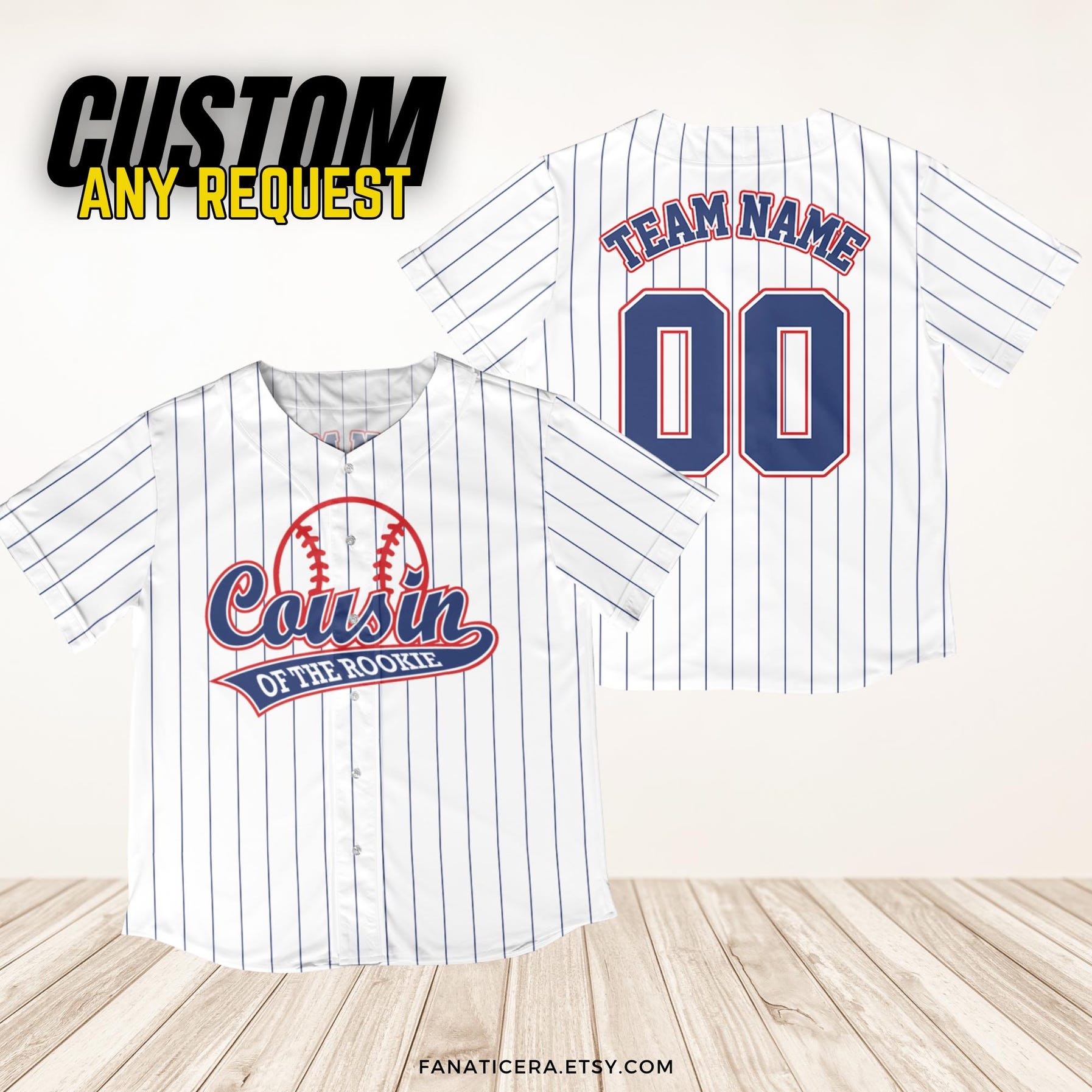 Personalized Cousin Of The Year Baseball Jersey