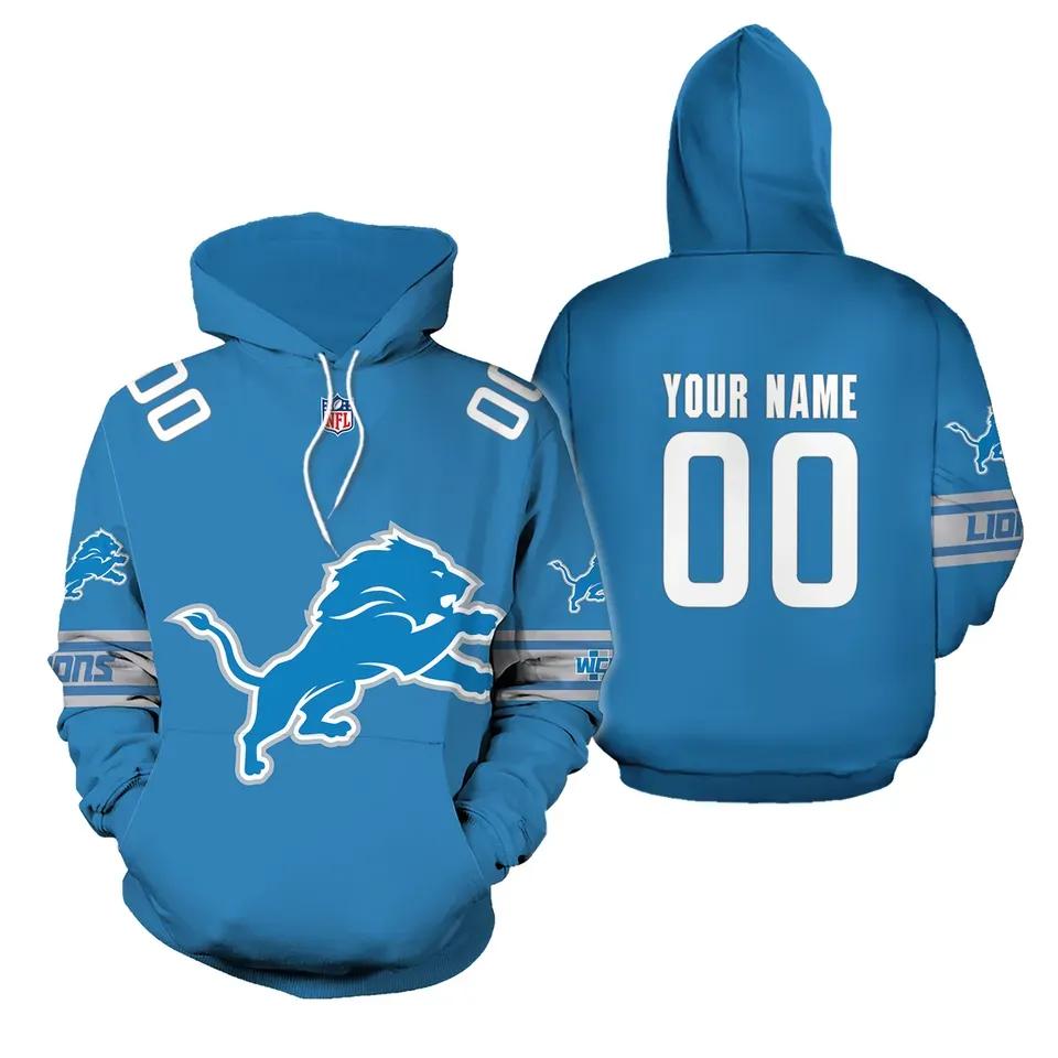 Personalized Detroit LionsNFL 3D All Over Print Hoodie