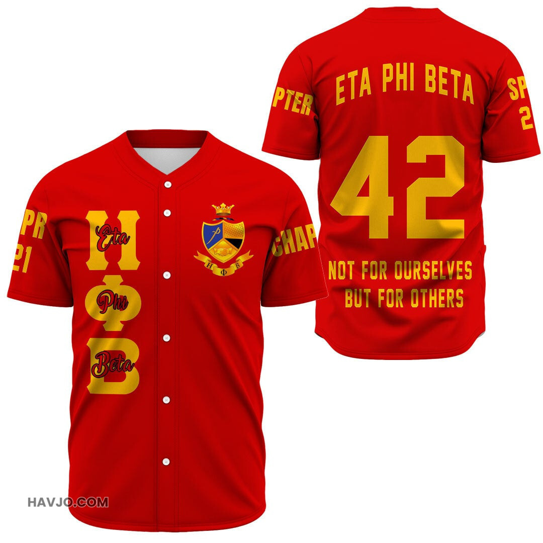 Personalized Eta Phi Betas Baseball Jersey