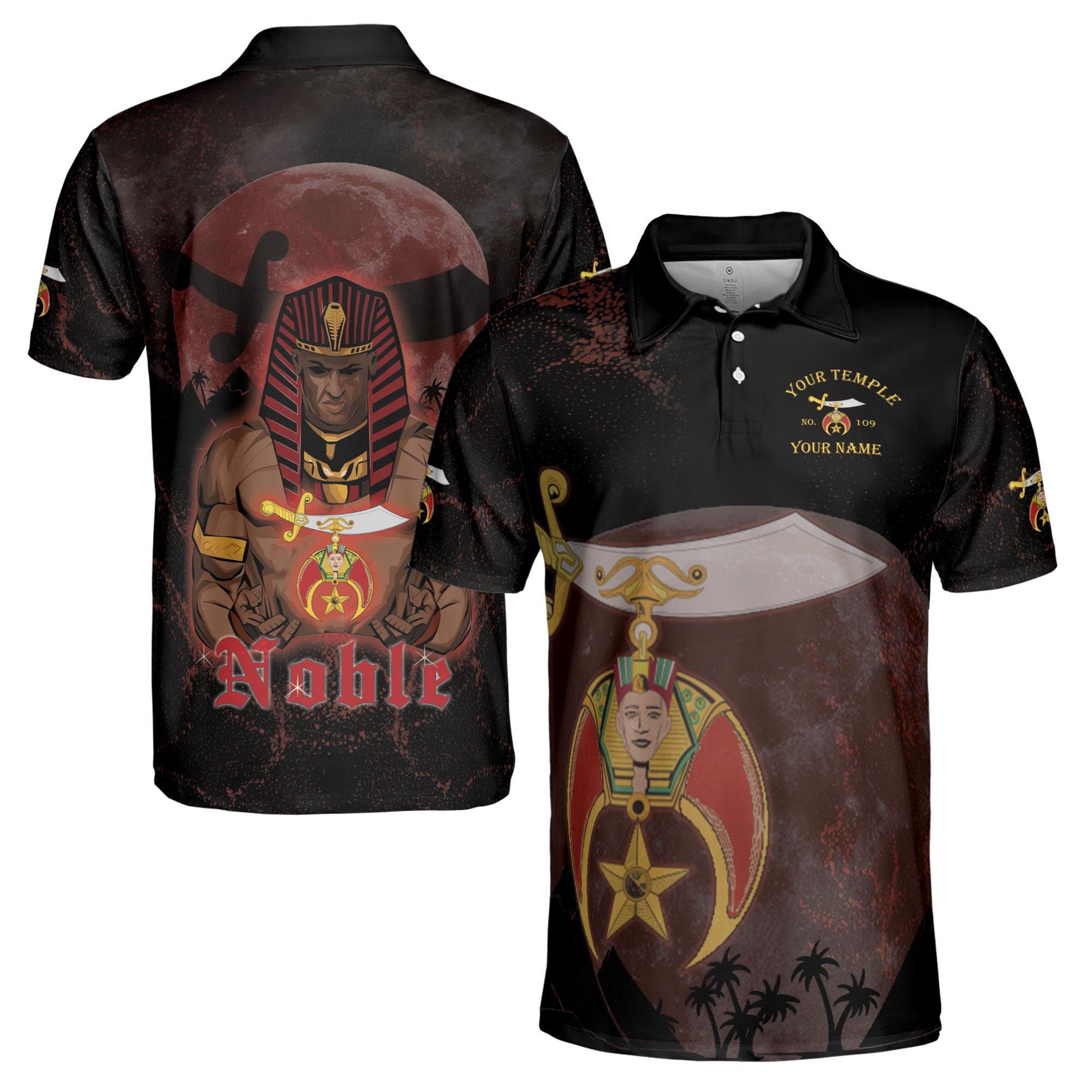 Personalized Freemason Noble Shriners In Moonlight Men's Polo Shirt