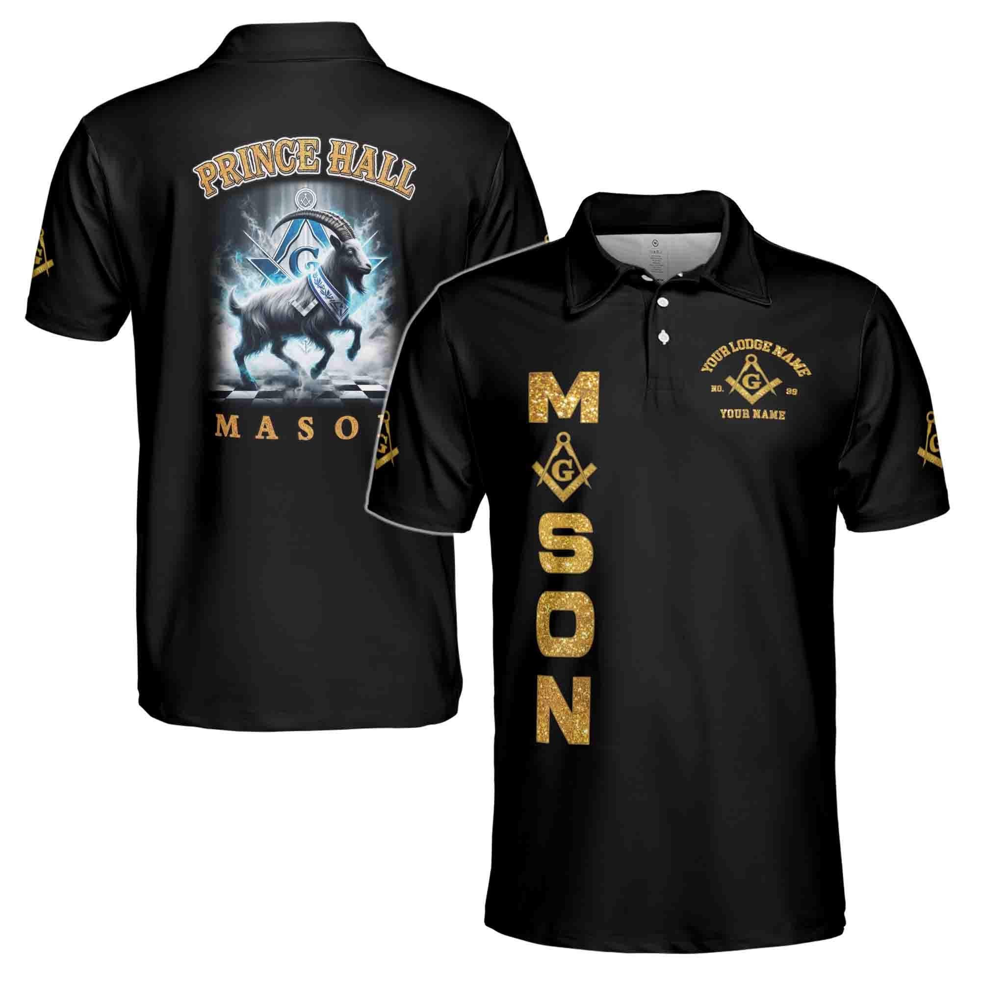 Personalized Freemason Prince Hall Personalized Men's Polo Shirt