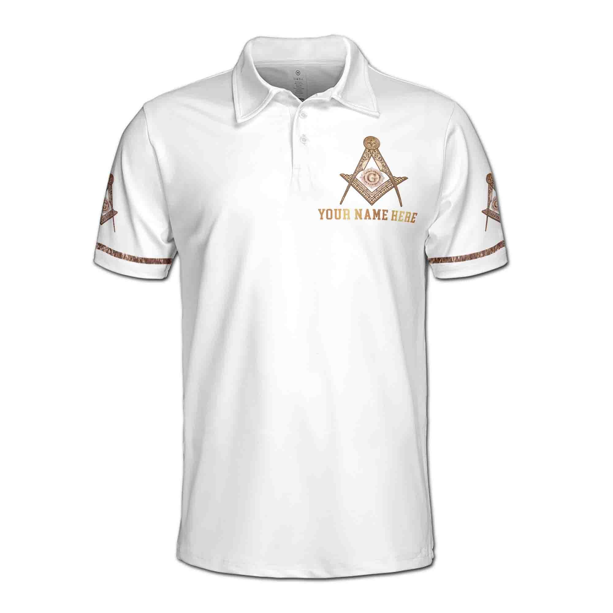 Alternative view of Personalized Freemasonry 3D Print Men's Polo Shirt, Lodge Name & Number