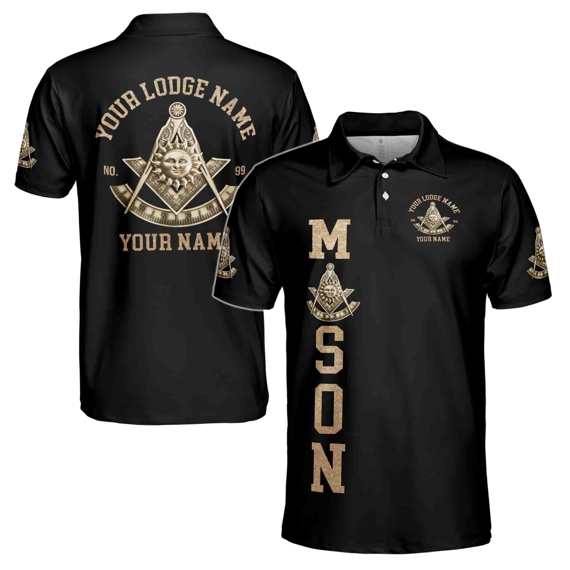 Personalized Freemasonry Past Master Mason Men's Polo Shirt