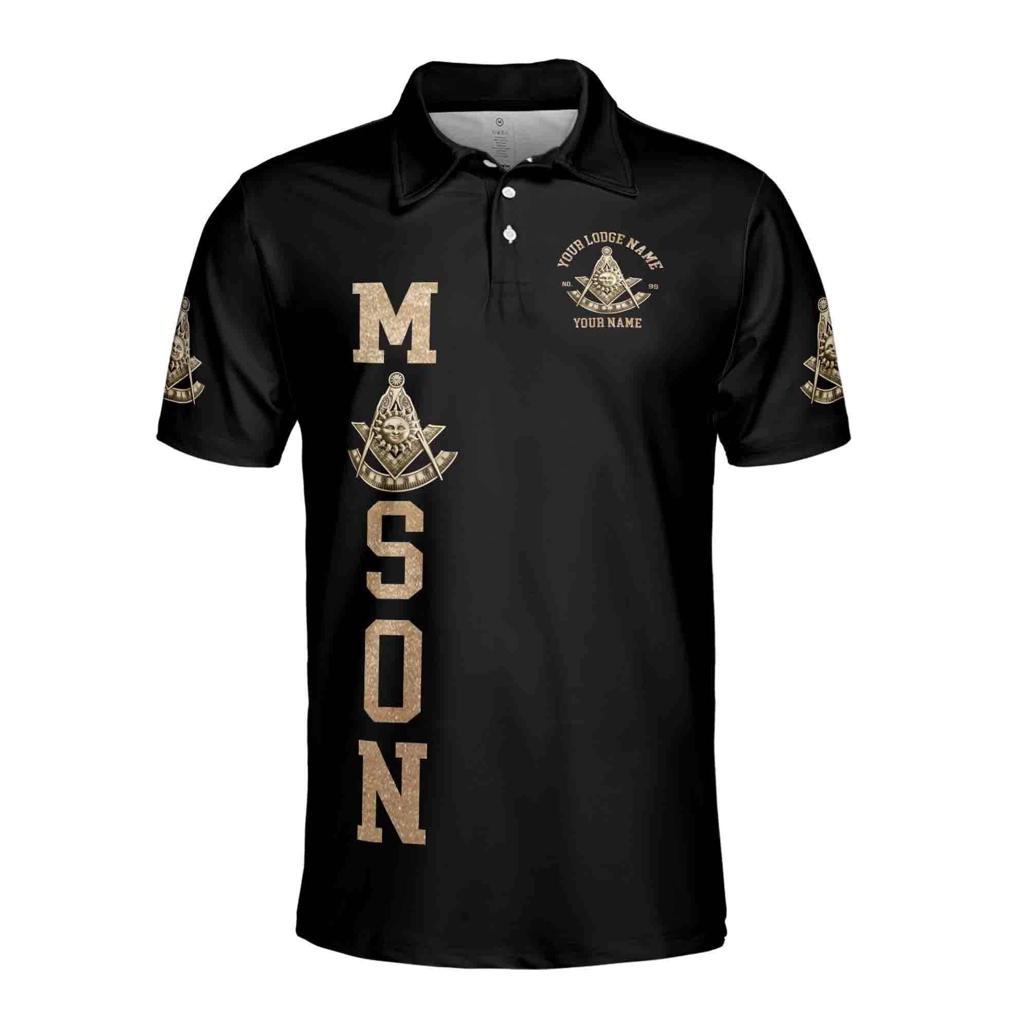 Alternative view of Personalized Freemasonry Past Master Mason Men's Polo Shirt