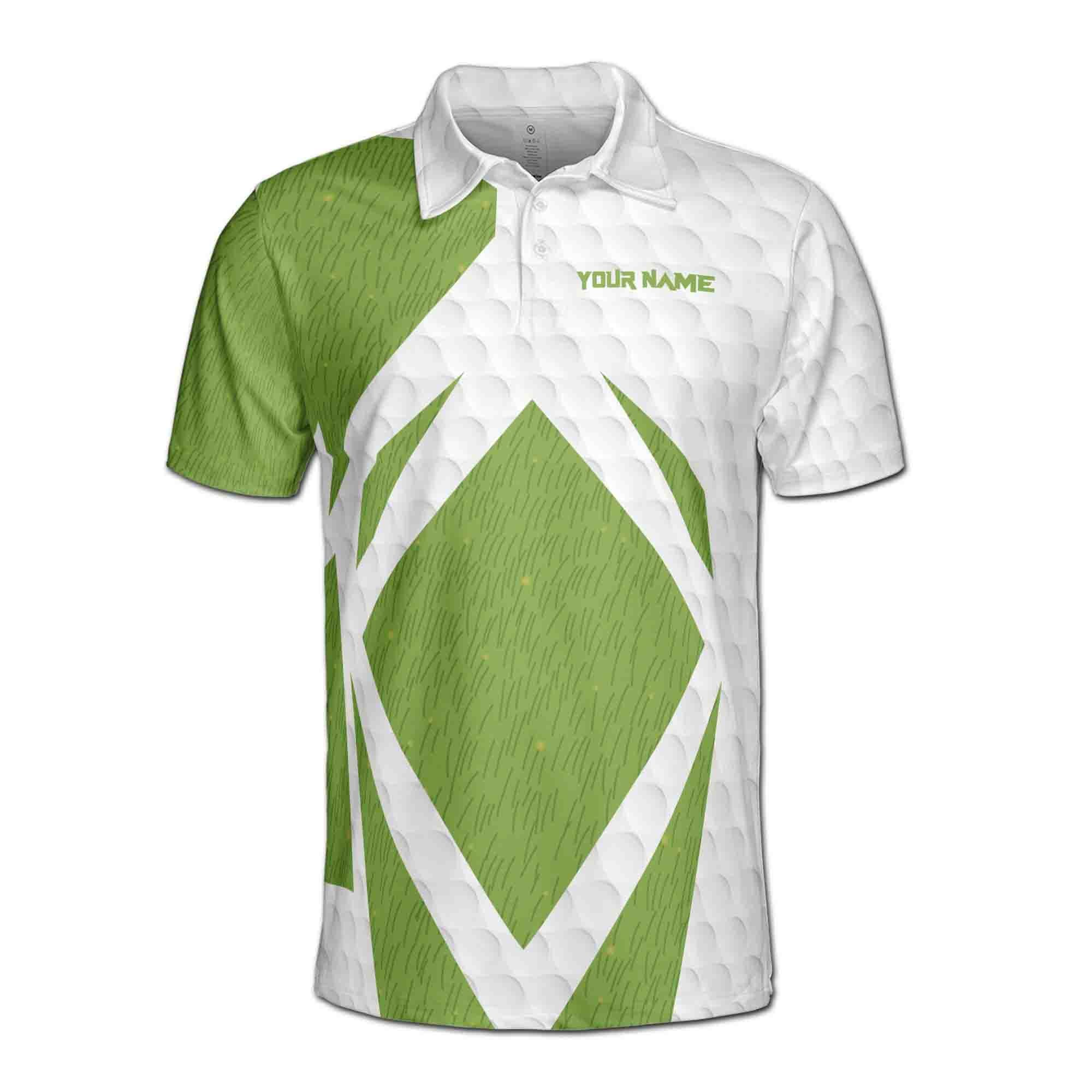 Alternative view of Personalized Funny Golf Team Player Grass Texture Men's Polo Shirt
