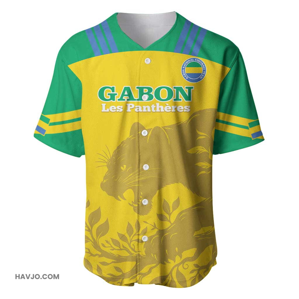 Personalized Gabon Football Allez Les Pantheres Baseball Jersey