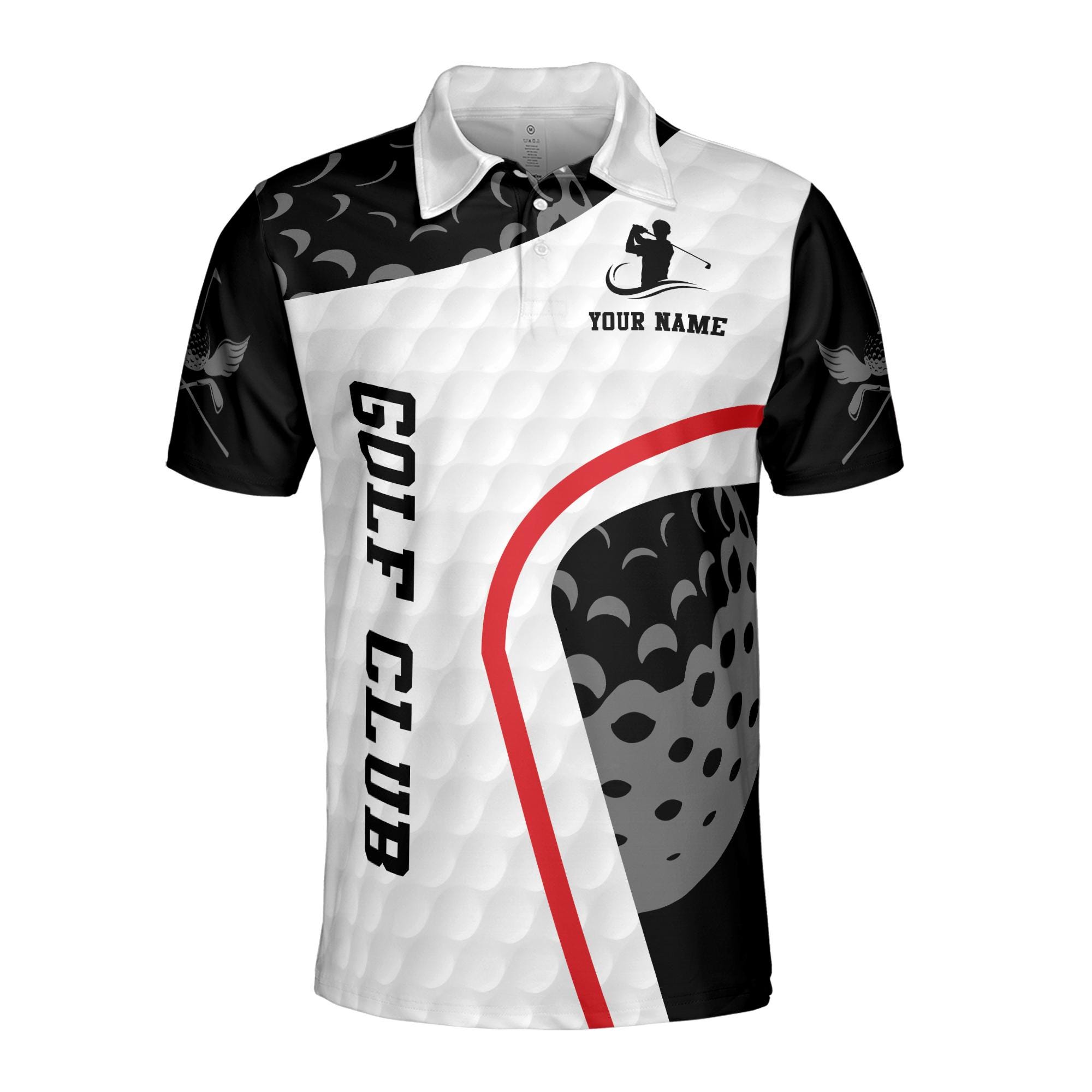 Alternative view of Personalized Golf Club Golfer Men's Polo Shirt