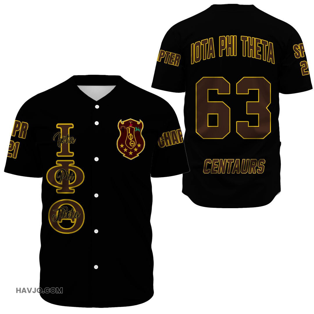 Personalized Iota Phi Theta (Black)s Baseball Jersey