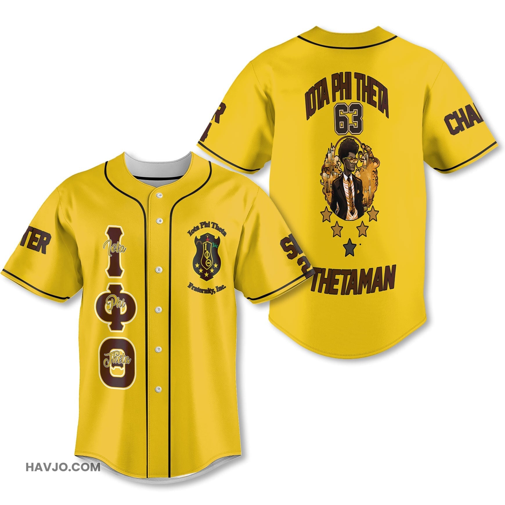 Personalized Iota Phi Theta Golden The Iota Gentlement Baseball Jersey