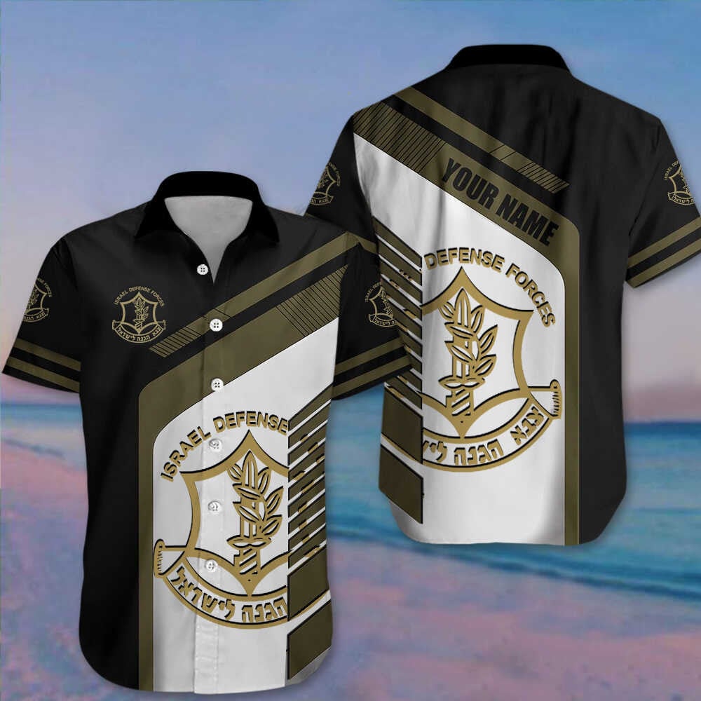 Personalized Israel Defense Forces Hawaiian Shirt IDF Shirt Pro Israel Clothing Israeli Gifts