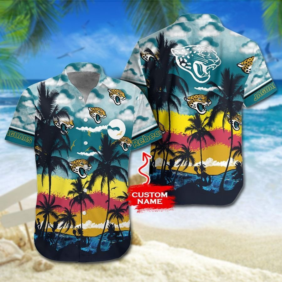 Personalized Jacksonville Jaguars Hawaiian Shirt Tropical Aloha Button Up