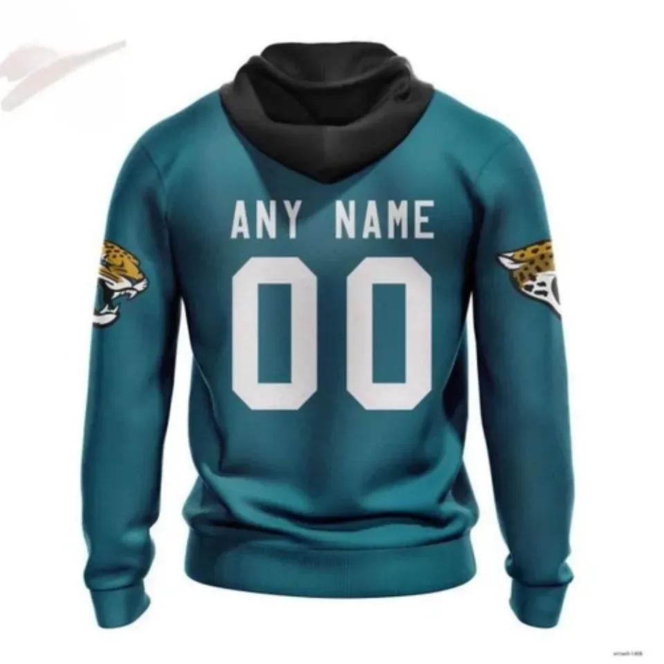 Alternative view of Personalized Jacksonville Jaguars NFL 3D All Over Print Hoodie