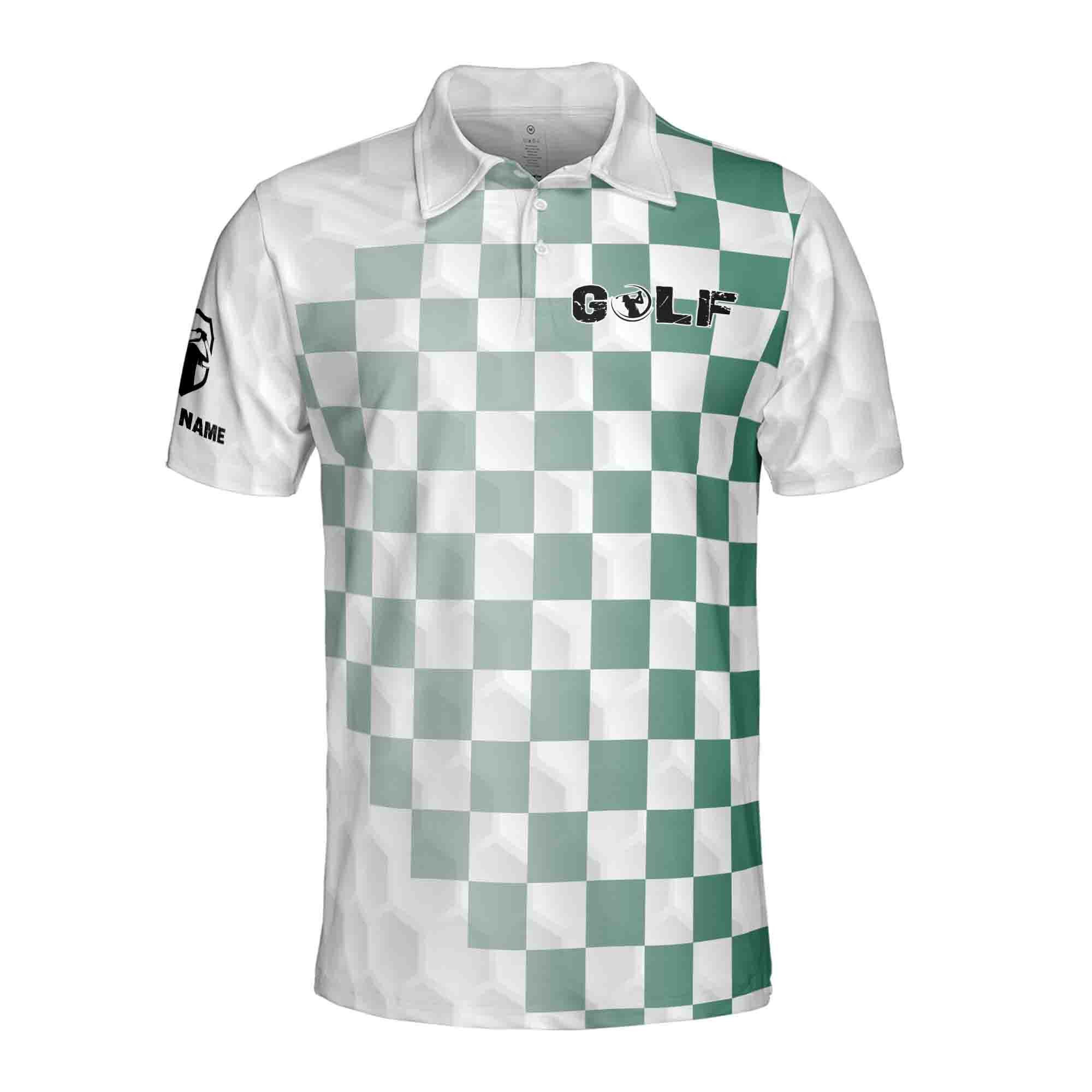 Alternative view of Personalized Just One More Hole I Promise Gradient Golf Men's Polo Shirt