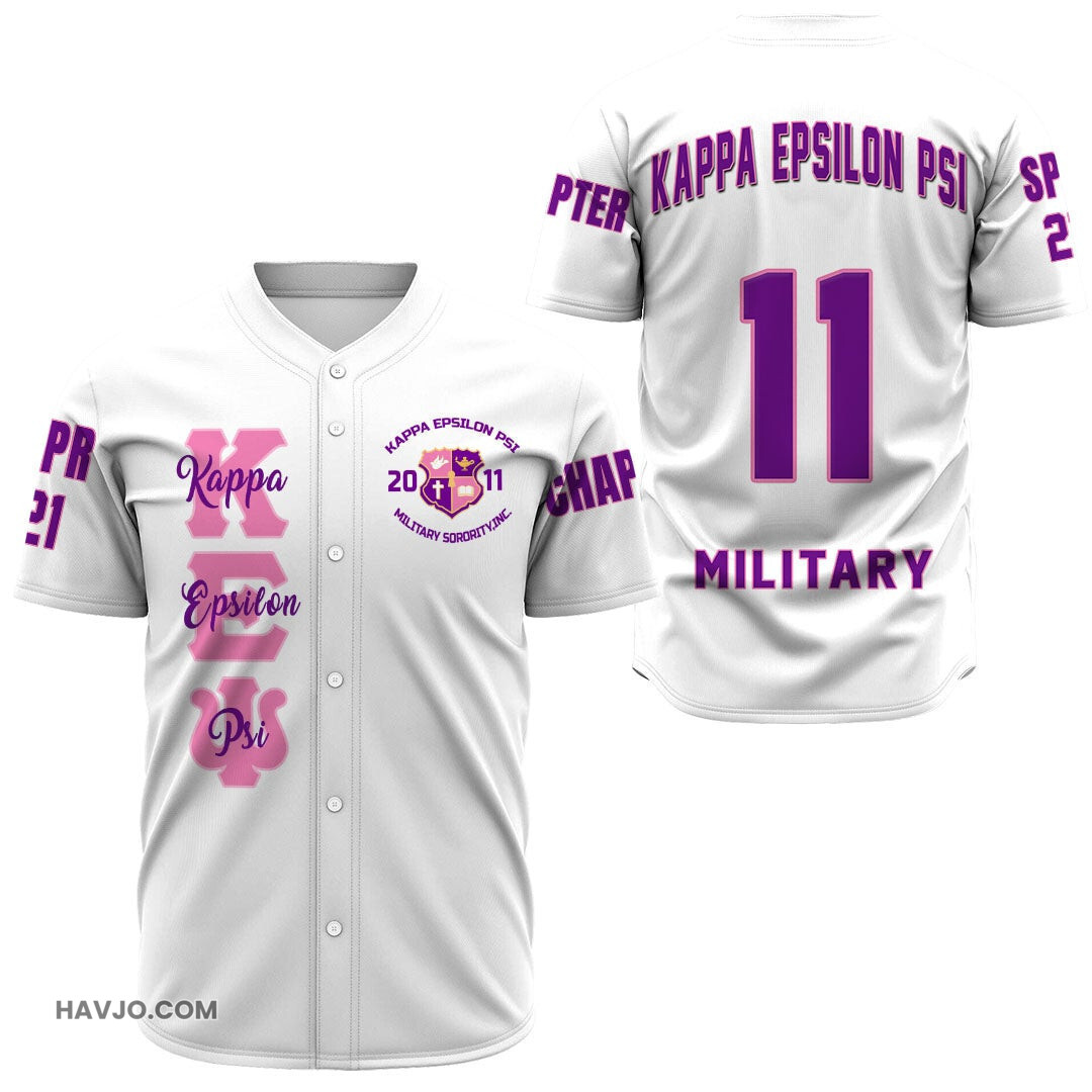 Personalized Kep (White)s Baseball Jersey