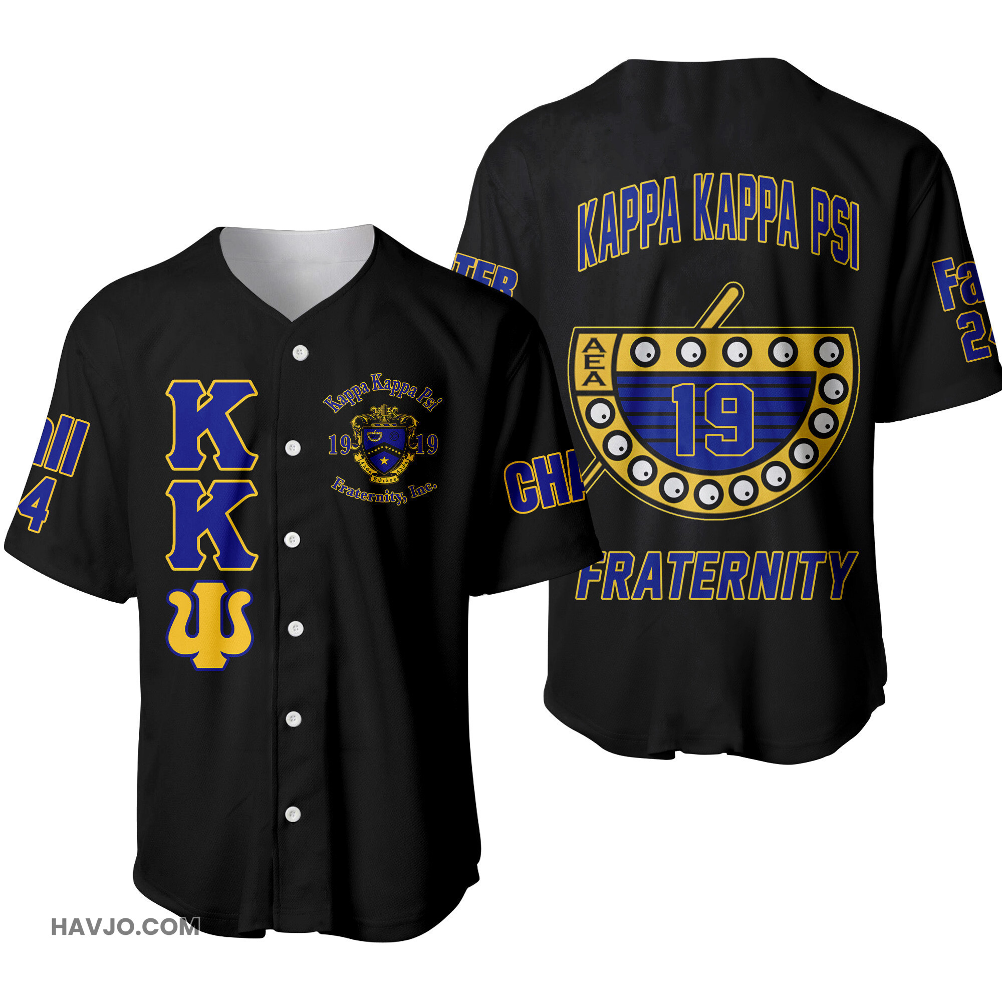 Personalized Kkpsi Band Fraternity Baseball Jersey