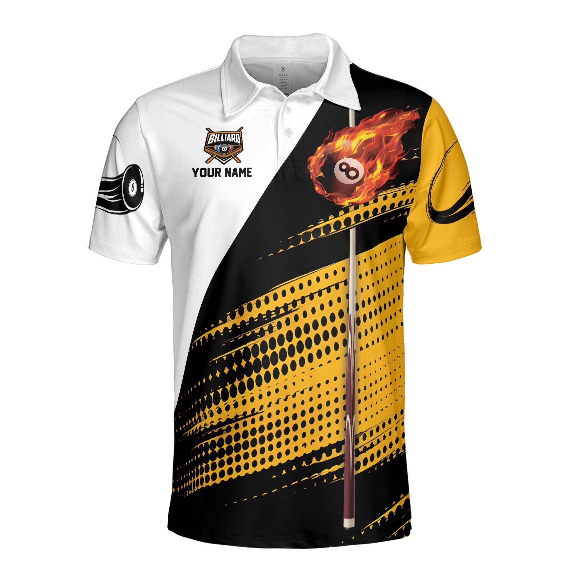 Personalized Lets Skull Pllay Billard Men's Polo Shirt - Image 3